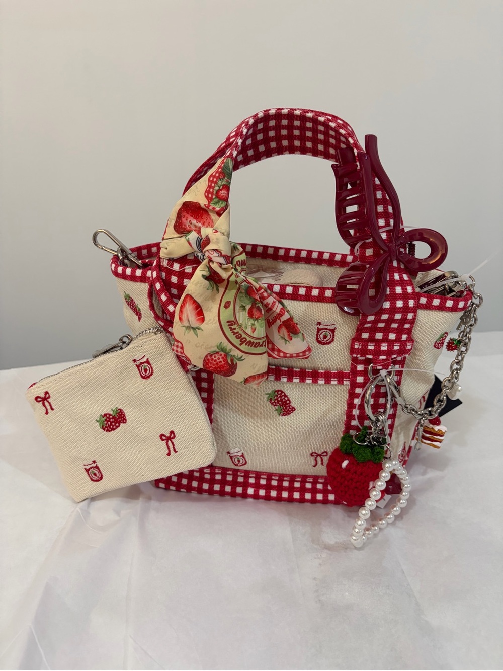 Fourth of July strawberry purse